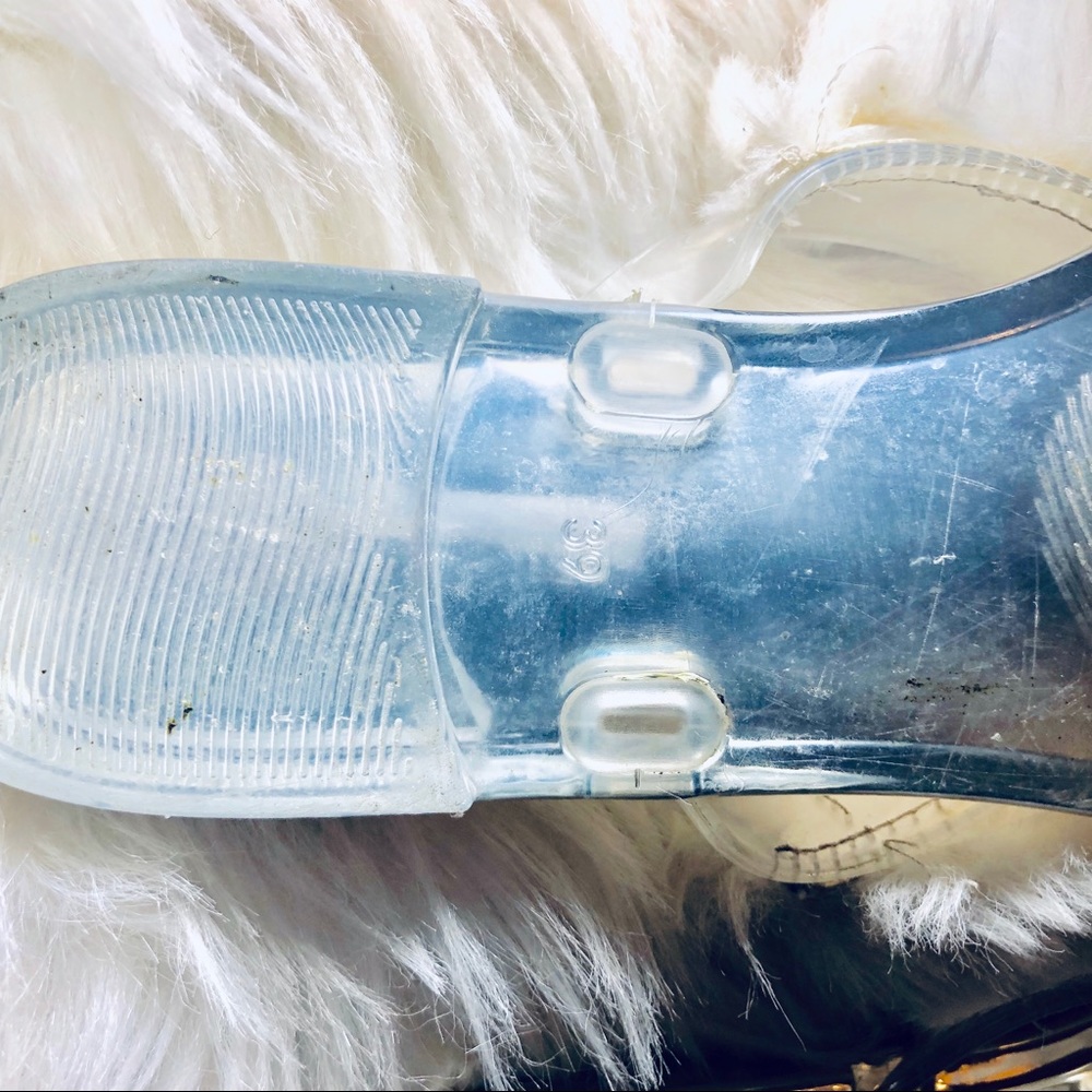 White Fuzzy Faux Fur Two Strap Slides Slippers - image 6